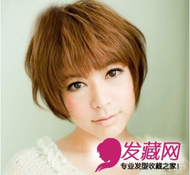 5款适合短发圆圆脸女生发型图集