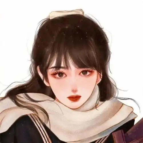 复古头像女生手绘头像女孩