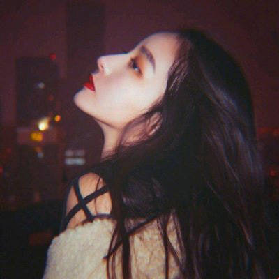 真人侧脸头像女长发侧脸回眸长发女头像图片