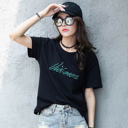 美顿艾蒂夏季新款宽松加大码棉短袖套头t恤韩版休闲女装t恤上衣图片大全邮乐官方网站