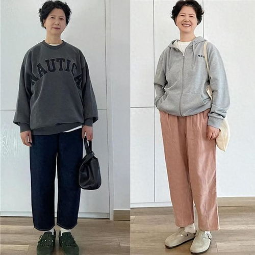 谁说60岁女人穿卫衣就是装嫩看杭州阿姨的叠穿造型,特洋气减龄