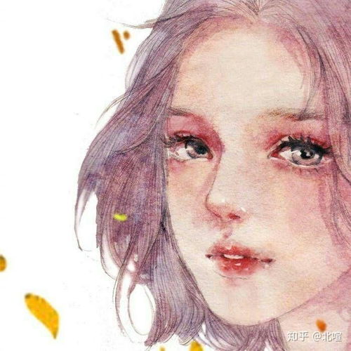 彩绘插画女生头像图片女孩