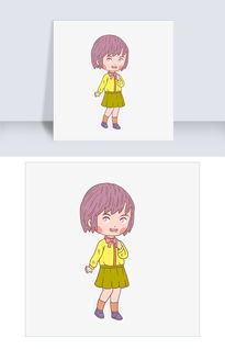 卡通手绘人物短发女孩图片素材psb格式下载动漫人物大全