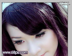 photoshop磨皮教程性感的紫色调模特图片