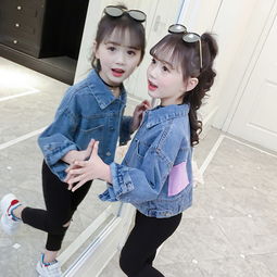 女童牛仔外套春装2019新款韩版潮童装儿童洋气时髦上衣中大童夹克