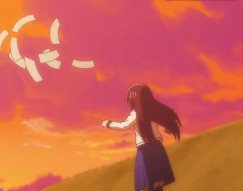 耀眼的风里喧嚣的夕阳下流逝的文学少女流逝的每一位