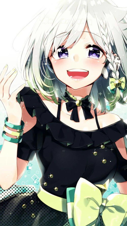 超级治愈的软萌二次元少女卡通插画,清纯而阳光的女孩儿