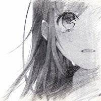 女头像黑白头像素描画