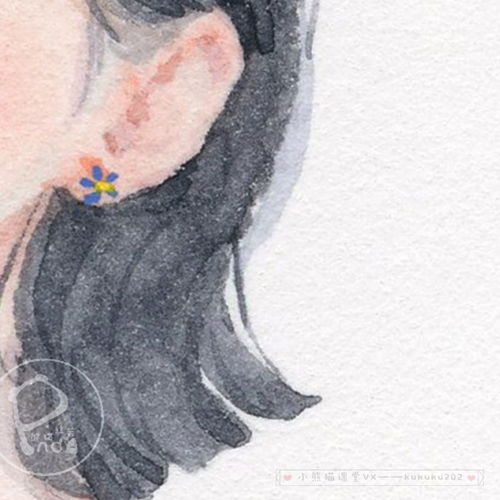 水彩手绘插画短发少女水彩教程卡通少女头像水彩教程