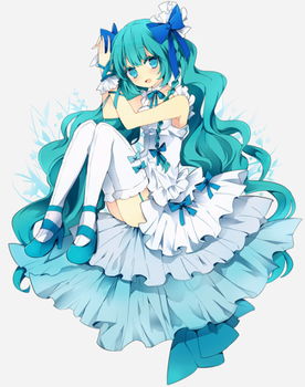 少女头像二次元唯美初音