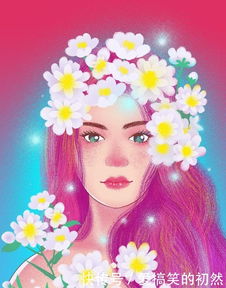 唯美清新少女头像板绘插画