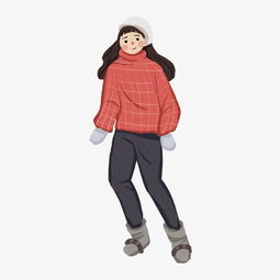 冬季保暖大衣可爱女孩素材图片素材其他格式下载动漫人物大全