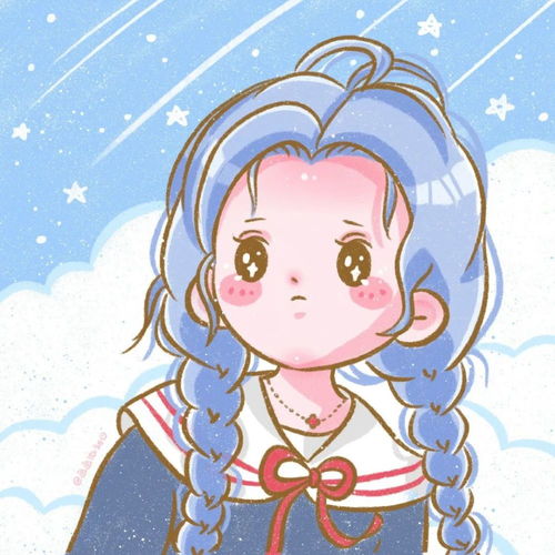 治愈插画女头