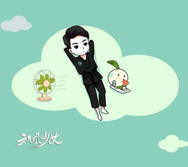 杨洋q版壁纸旋风少女若白爸爸