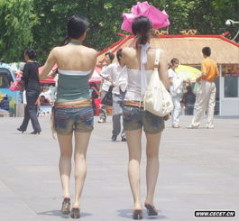 世昌大道街拍凉爽美女