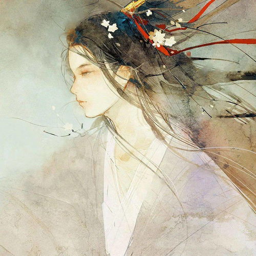 意境古风漫画女生头像芙蓉不及美人妆水殿风来珠翠香