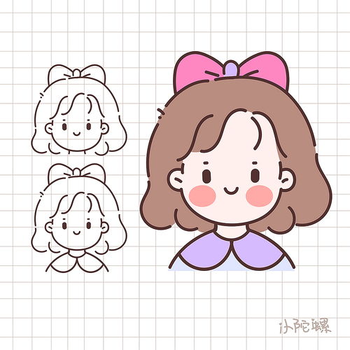 小女孩卡通头像制作女童