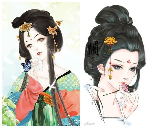 发型有多少种,古风女子就有多少种美古风发型绘制参考资料