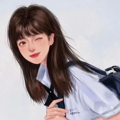 微信手绘头像女短发情头