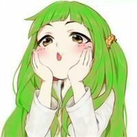 美少女绿色头发头像微信头像图片大全
