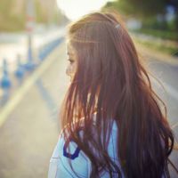 女人背影气质头像长发