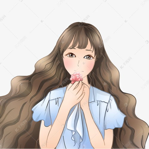 拿着樱花的女孩免扣素材图片免费下载千库网