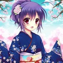 二次元的女生和服头像