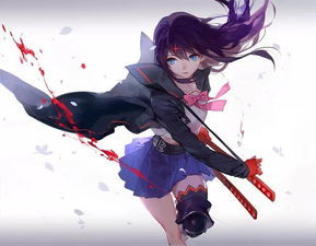 二次元头像少女水边站立俄罗斯绘画