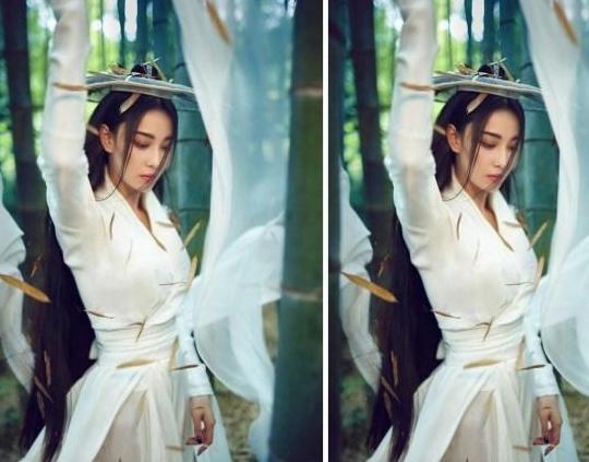 10大女星仙气白衣装对比,杨幂清纯韩雪辣眼睛,第一无人可超越