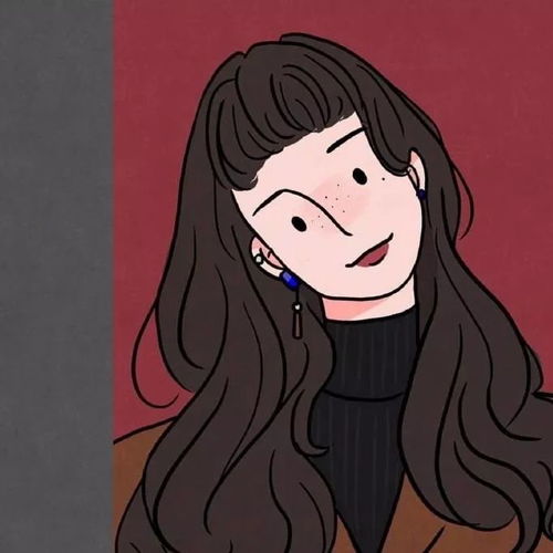 女生小清新头像绘画情侣头像