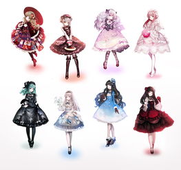 手绘插画线稿手稿黑白素材少女服装设堆糖,美好生活研究所