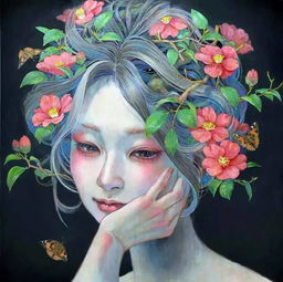 来自岛国的插画师笔下的美女,美丽又暗含邪魅