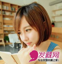 内扣式的烫发短发变身灵气短发美人3