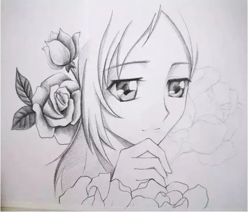 素描教学简单的卡通动漫mm手绘教程