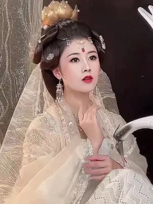 美女慢镜头特效拍摄卖萌古风清纯妹子古风美女