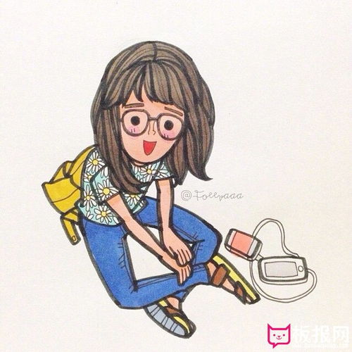 小清新手绘插画图片,努力过好当下的日子