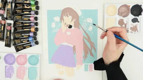 治愈系女生插画手绘教程