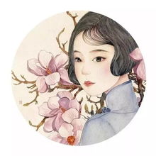 唯美插画女生头像