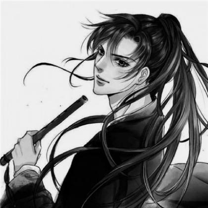 女生漫画头像黑白可爱古风
