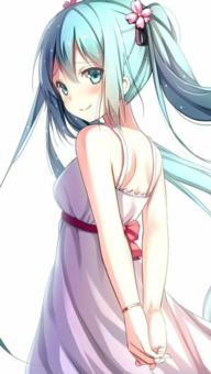 二次元里最萌的歌姬公主初音未来,白裙飘飘仙气十足