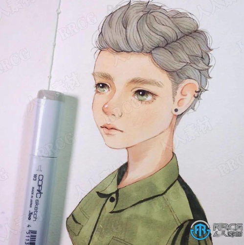 小清新精致知性美女人物头像手绘原画插画集