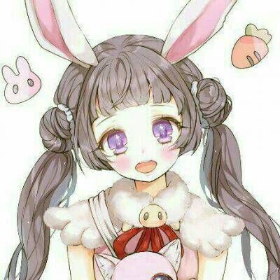 淑女卡通头像小清新摇曳百合