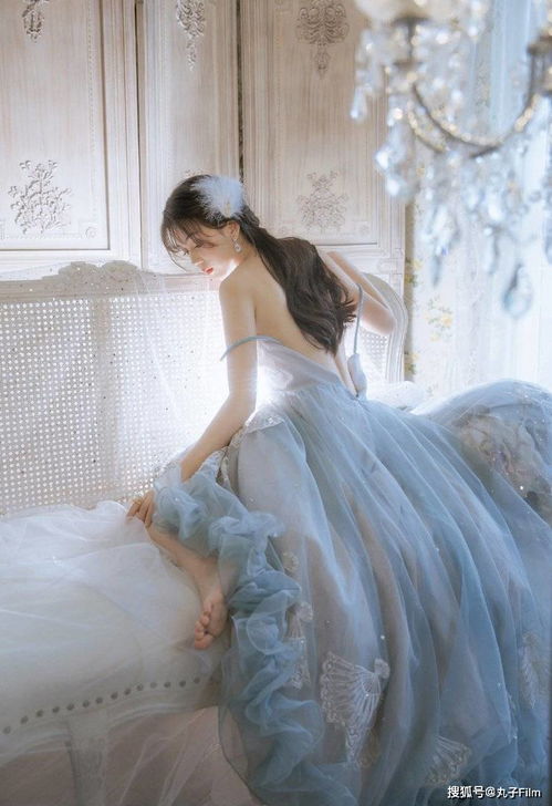 性感美女时尚写真蓝裙少女唯美仙气十足,清纯甜美可爱迷人