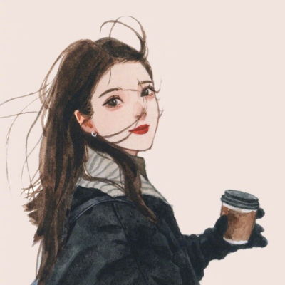 女生手绘头像简约可爱温柔一个傻傻的爱笑女孩