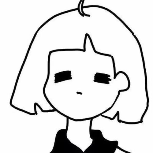 12岁女生头像不露脸简笔画