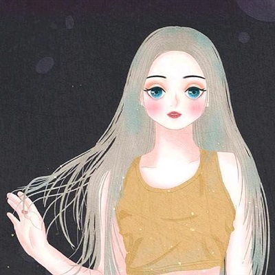 好看插画女生头像,高清插画女生头像图片