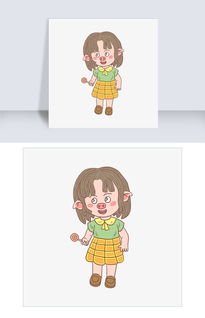 猪年2019年卡通手绘猪短发女孩图片素材psb格式下载动漫人物大全
