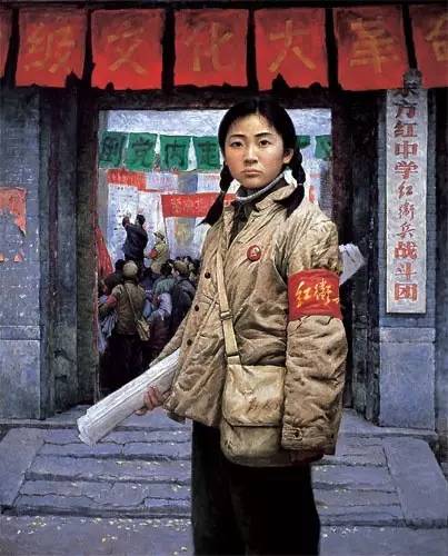 油画中最美女知青