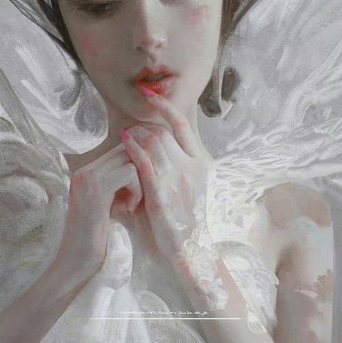 白色的少女画家dannylailai油画中的人物