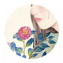 唯美插画女生头像